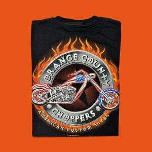 Vintage Orange County Choppers Biker T-Shirt Black Mens Large 2003